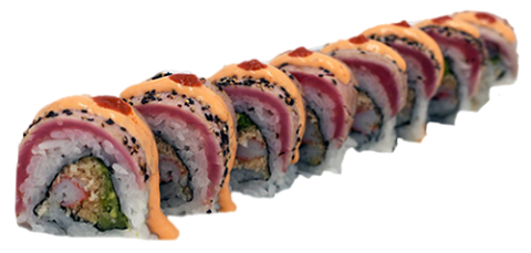 Geflambeerde tuna roll (4st of 8st)
